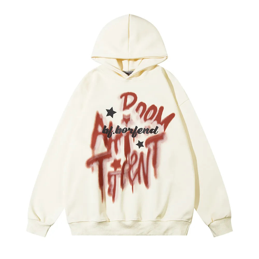 Graffiti Letter Printed Hoodie