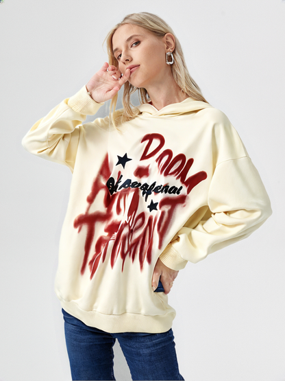 Graffiti Letter Printed Hoodie