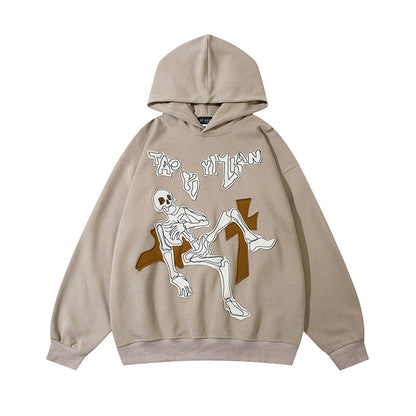 Embroidered Skull -TF Hooded