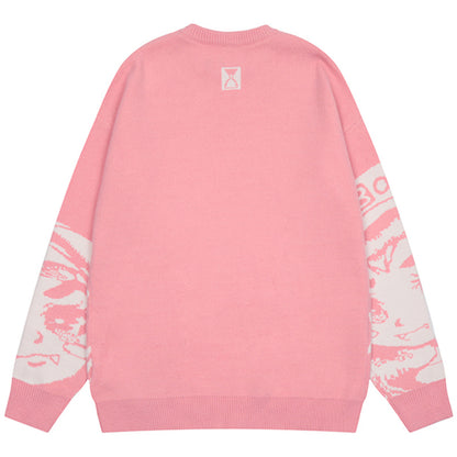 Miracle Print Drop Shoulder Crewneck