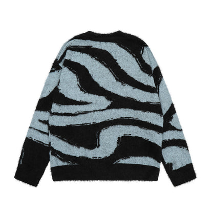 Irregular Striped Neck -TF Sweater