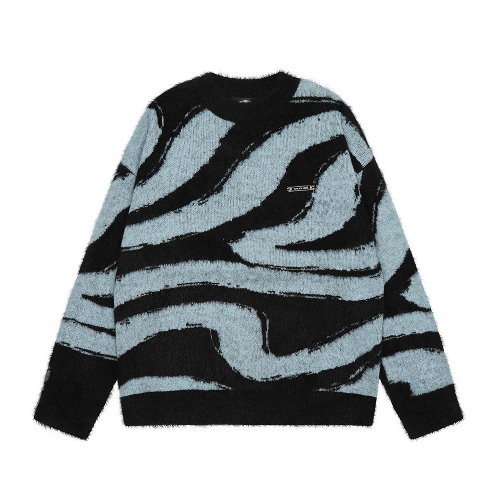 Irregular Striped Neck -TF Sweater